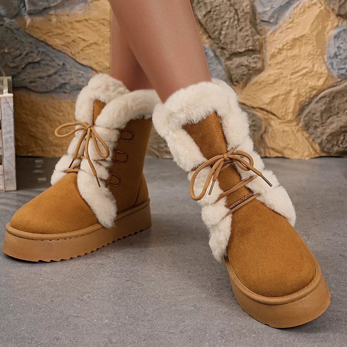 Round Toe Platform Boots OutfitFlow