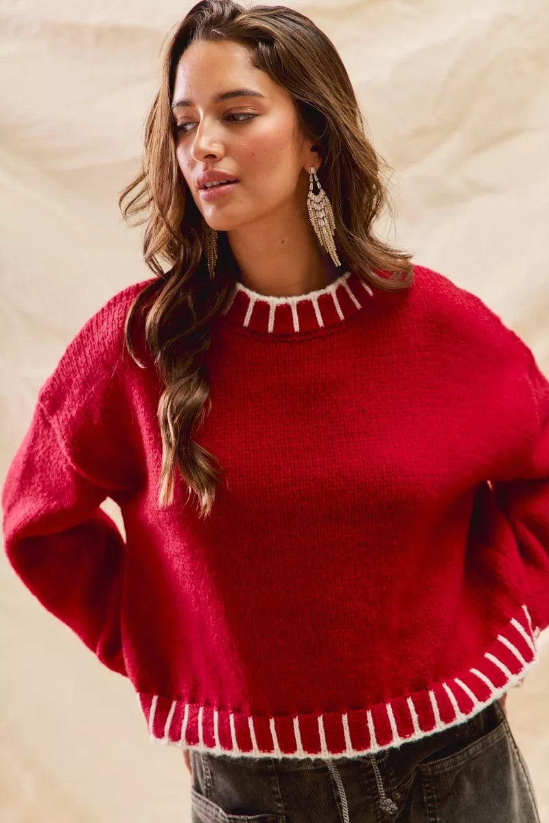 SO ME Loose Fit Christmas Holiday Sweater OutfitFlow