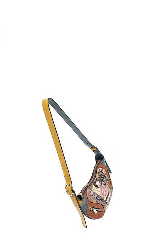 Nicole Lee USA Eco-Leather Saddle Bag OutfitFlow