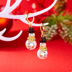 Christmas Snowman Drop Earrings OutfitFlow