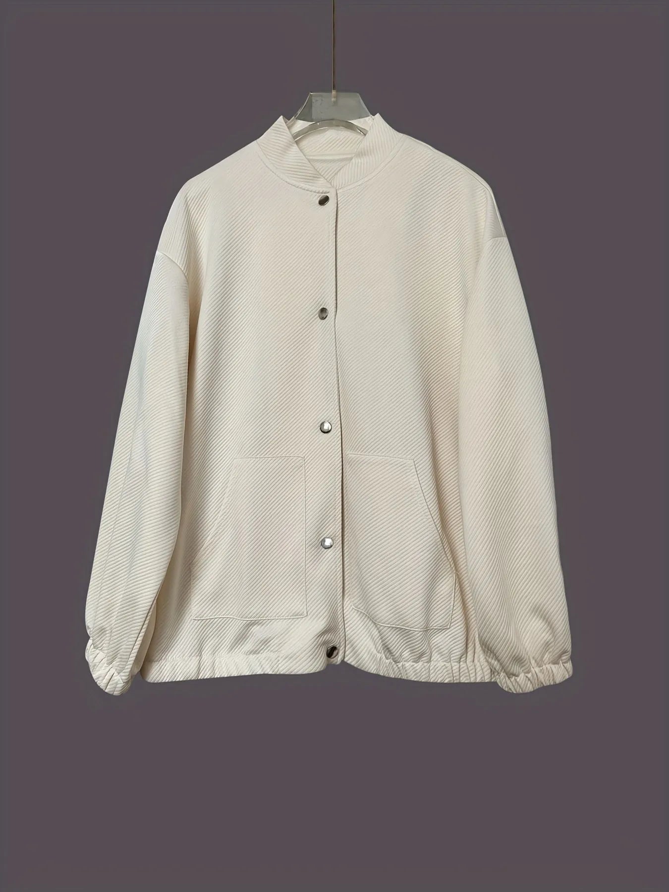 Button Up Long Sleeve Jacket OutfitFlow