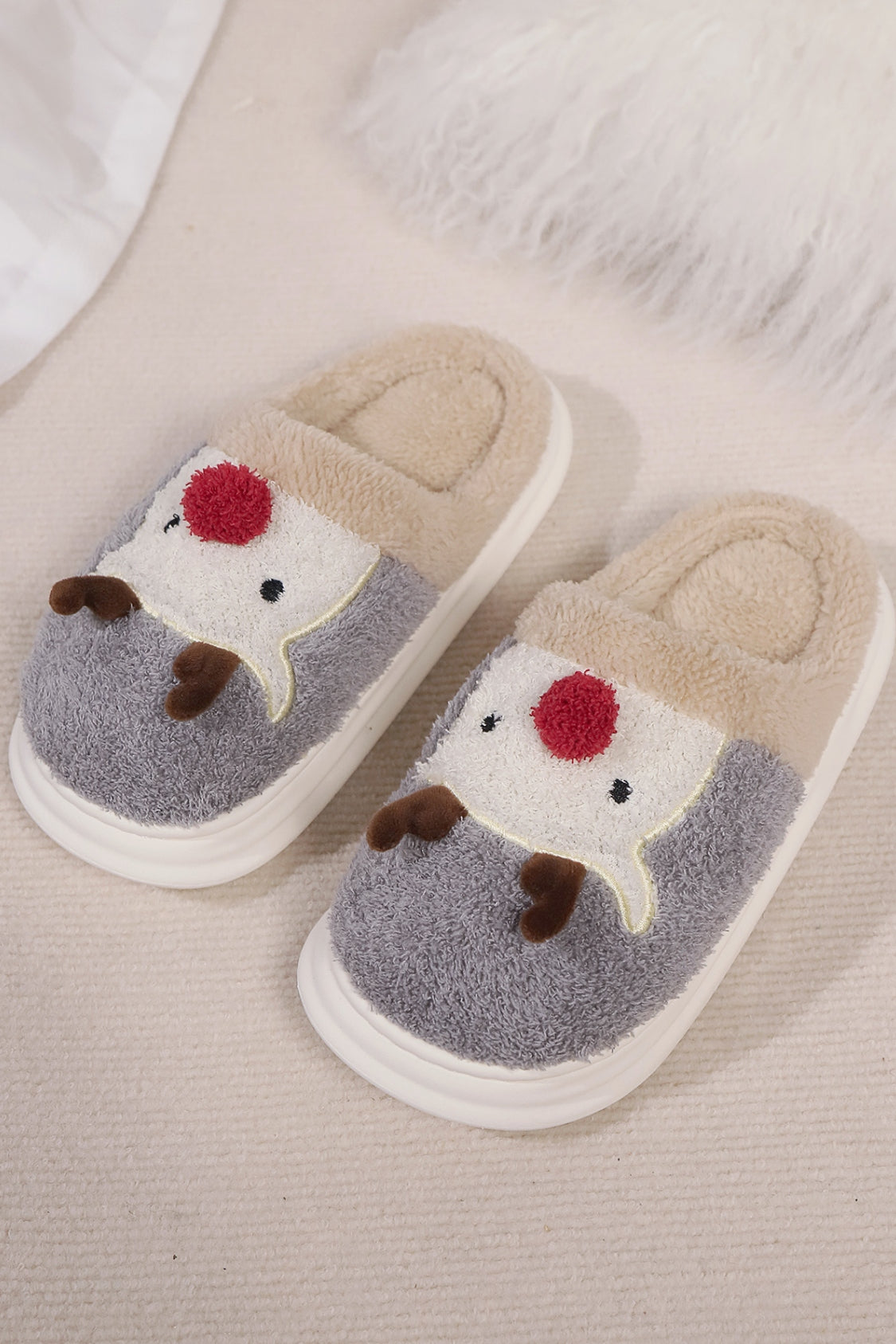 Outfit Flow - Elk Furry PVC Flat Slippers