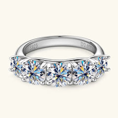 3.6 Carat Moissanite 925 Sterling Silver Ring OutfitFlow