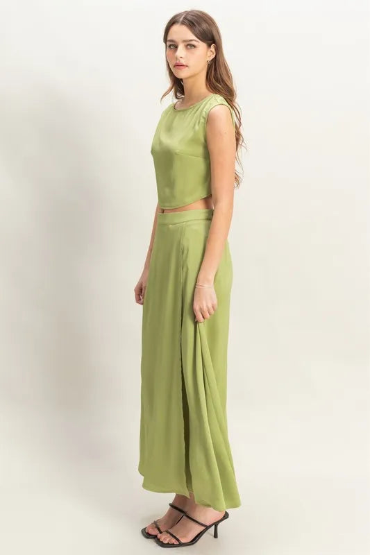 HYFVE Sleeveless Top and Maxi Skirt Set OutfitFlow