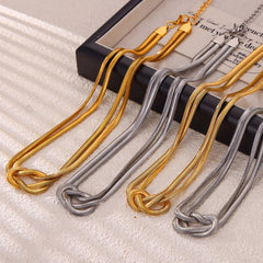 Titanium Steel Knot Necklace OutfitFlow