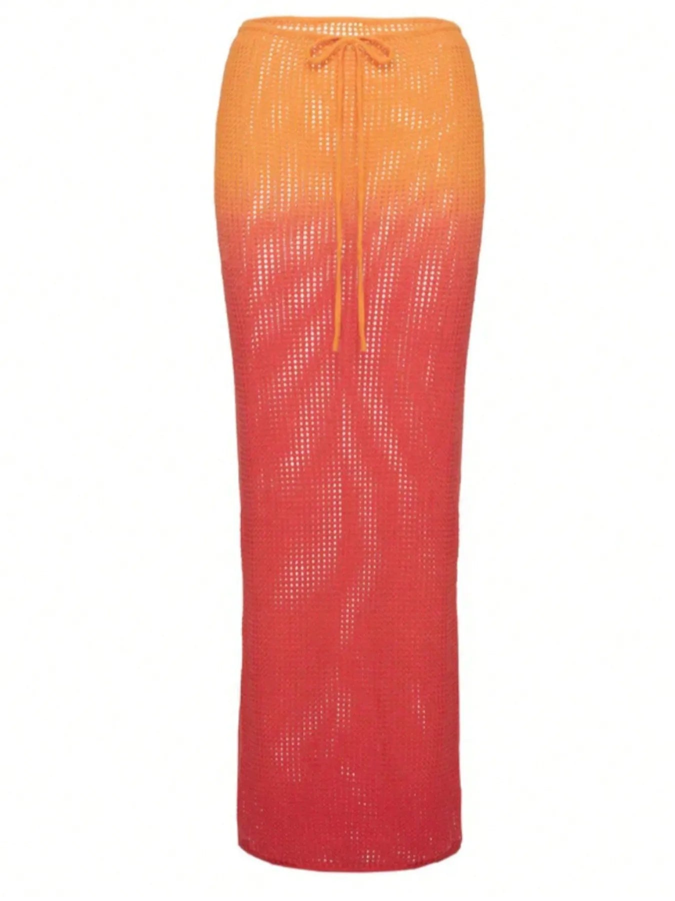 Gradient Crochet Tank and Skirt Set OutfitFlow