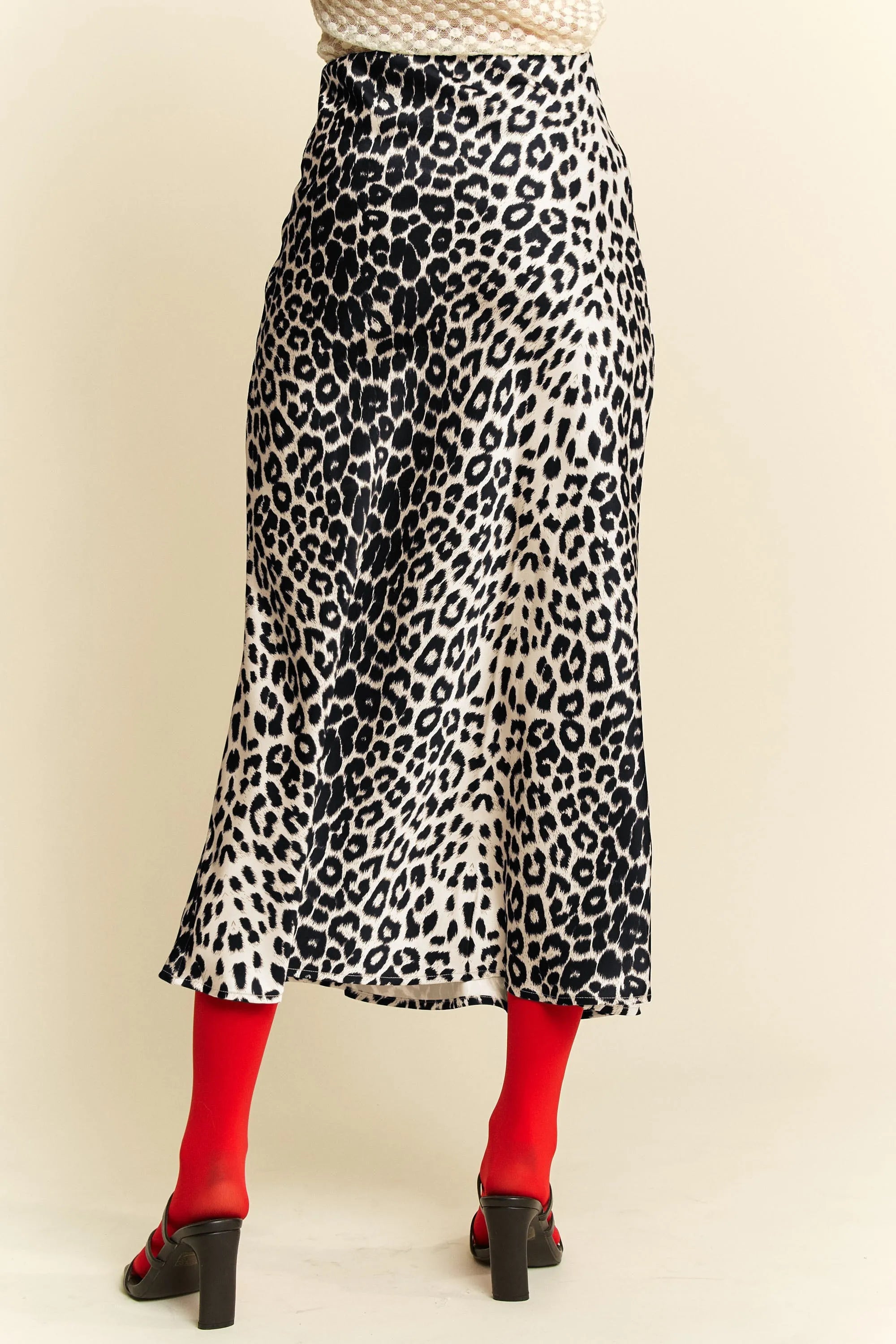 Davi & Dani Leopard Animal Print Long Length Skirt OutfitFlow