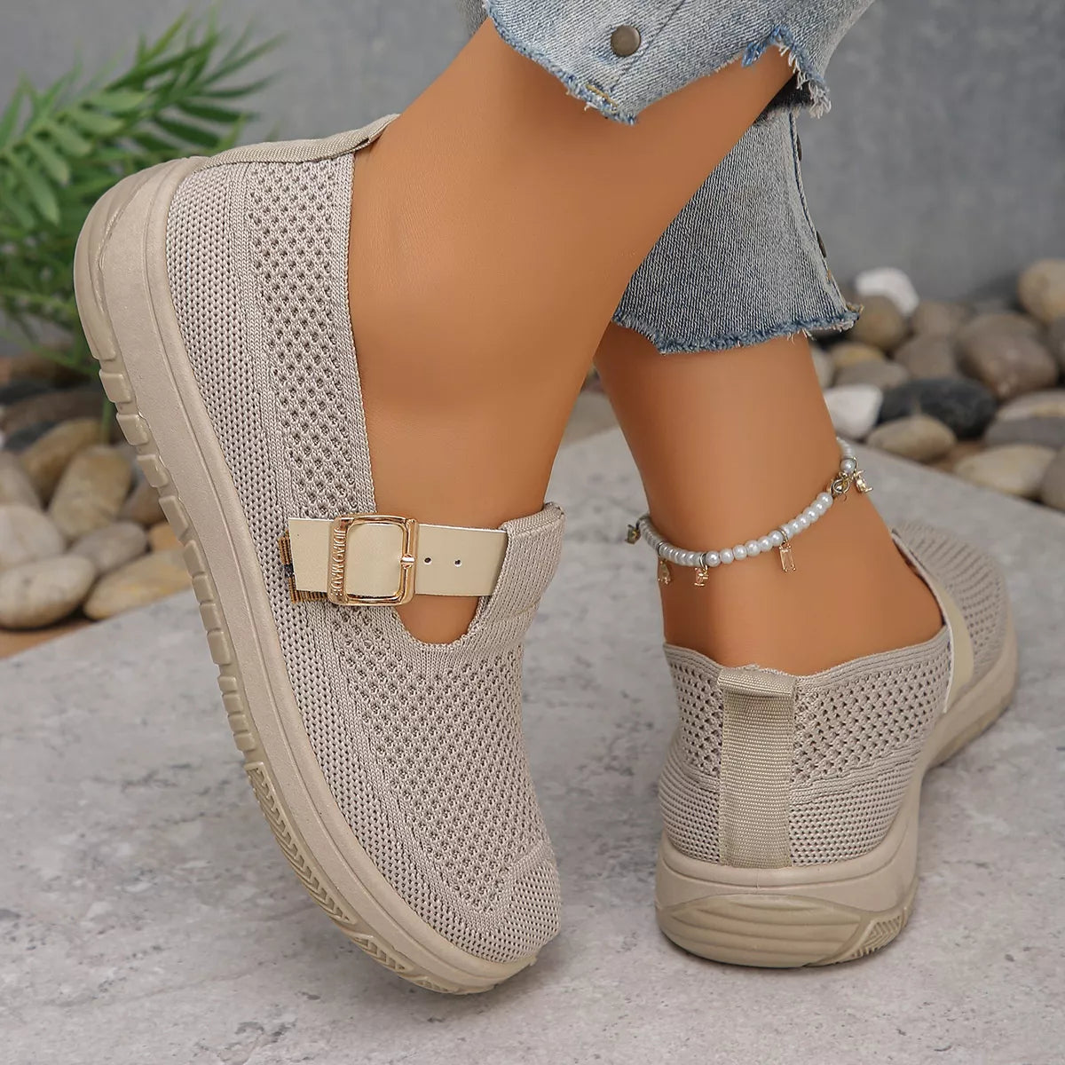 Round Toe Platform Slip-Ons OutfitFlow