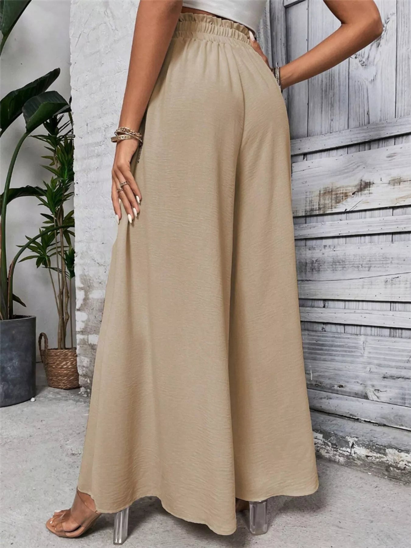 Frill Wide Leg Pants OutfitFlow