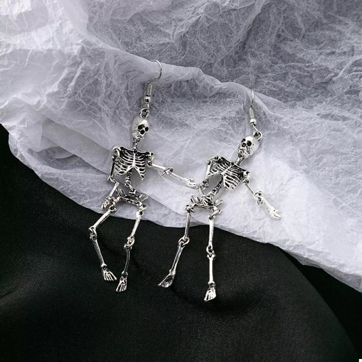 Halloween Skeleton Dangle Earrings OutfitFlow