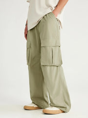 Men's Oversized Cargo Utility Wide Leg Pants OutfitFlow