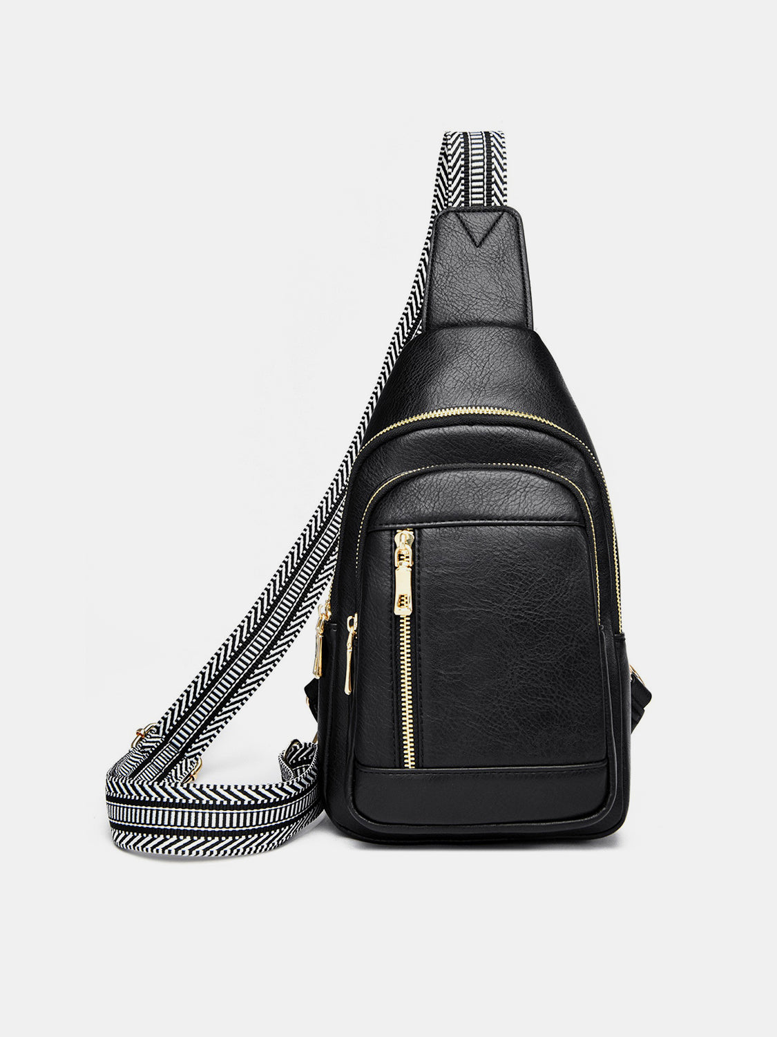 Outfit Flow - PU Leather Adjustable Strap Crossbody Bag