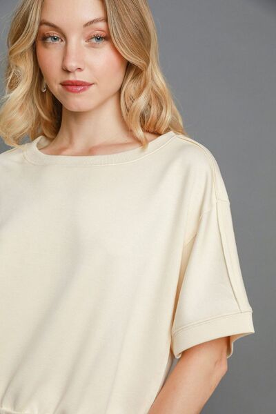 Umgee Full Size Lightweight Cropped Sweatshirt Plus Size OutfitFlow
