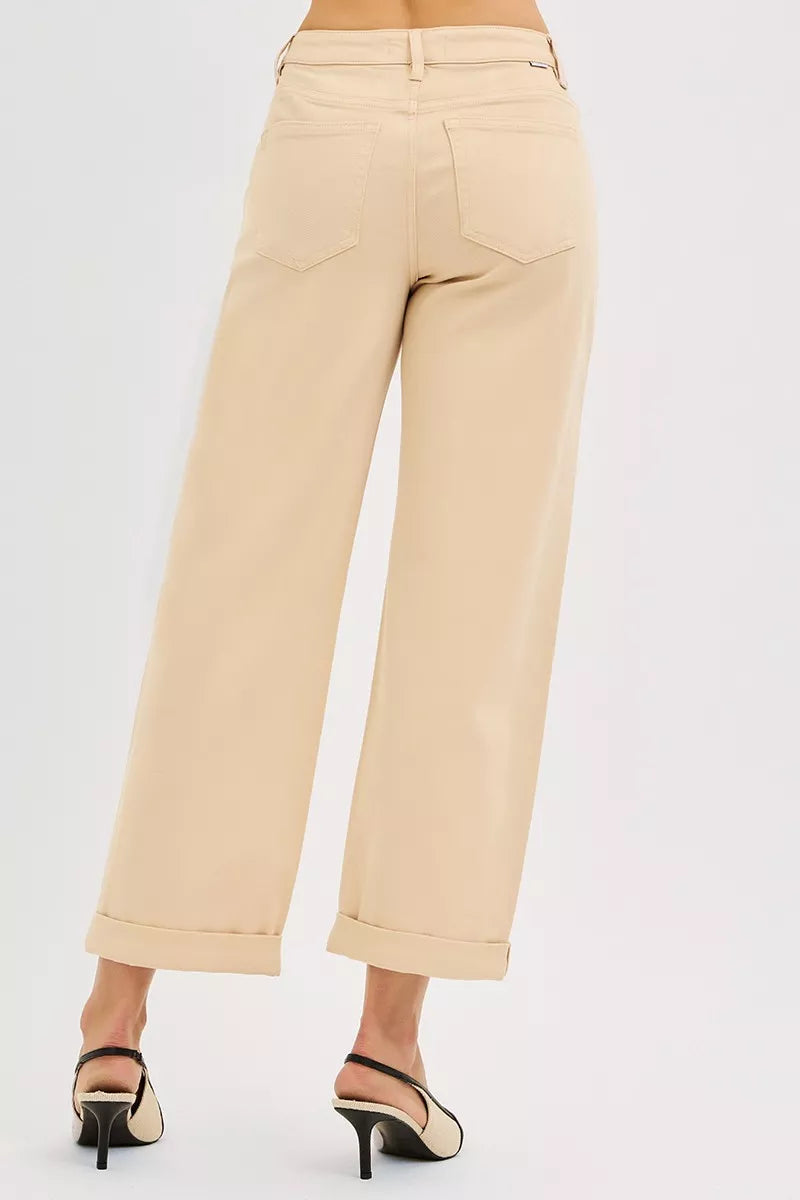 RISEN Tummy Control Mid Rise Ankle Barrel Relaxed Baggy OutfitFlow