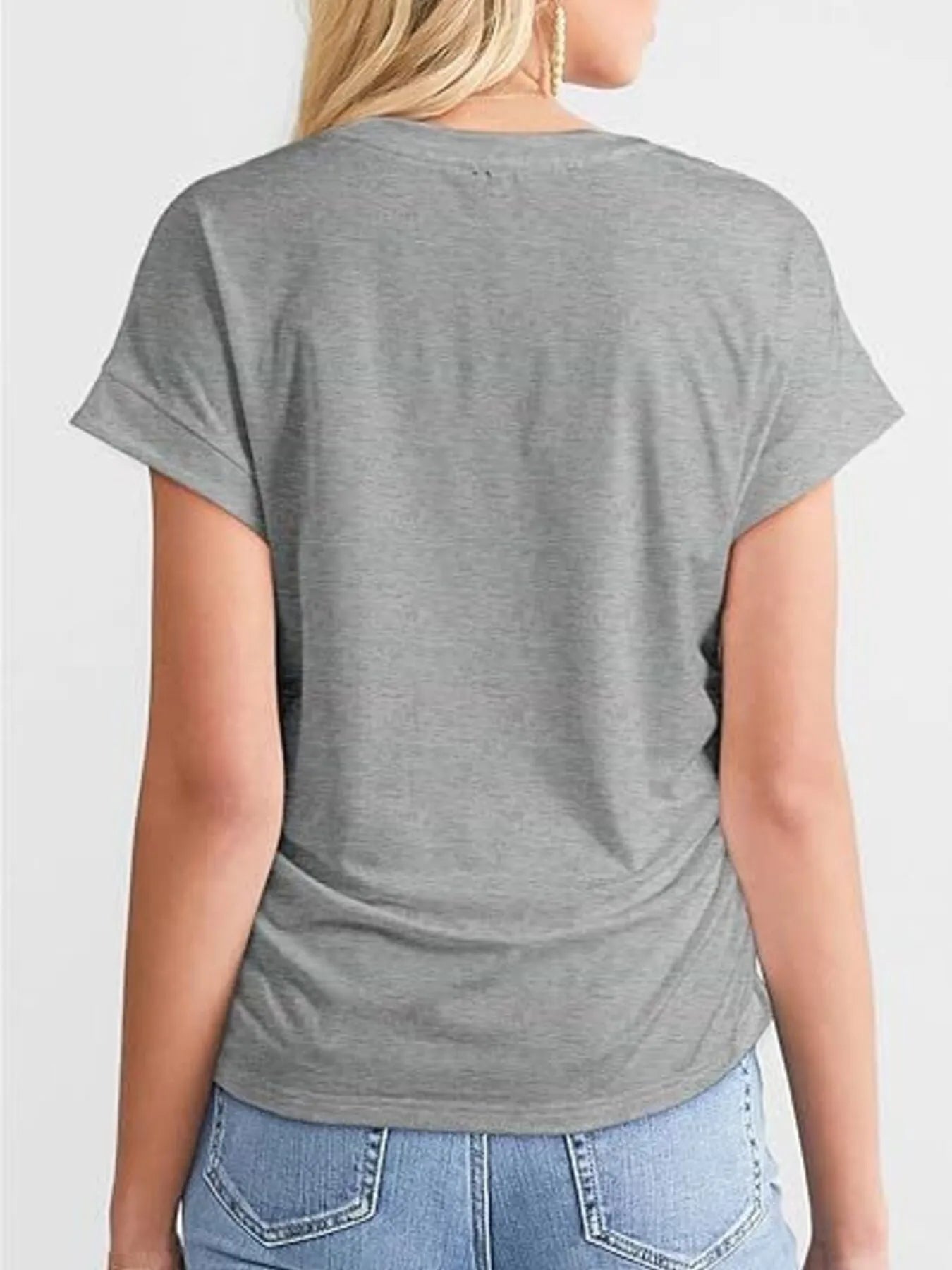 Round Neck Short Sleeve T-Shirt OutfitFlow