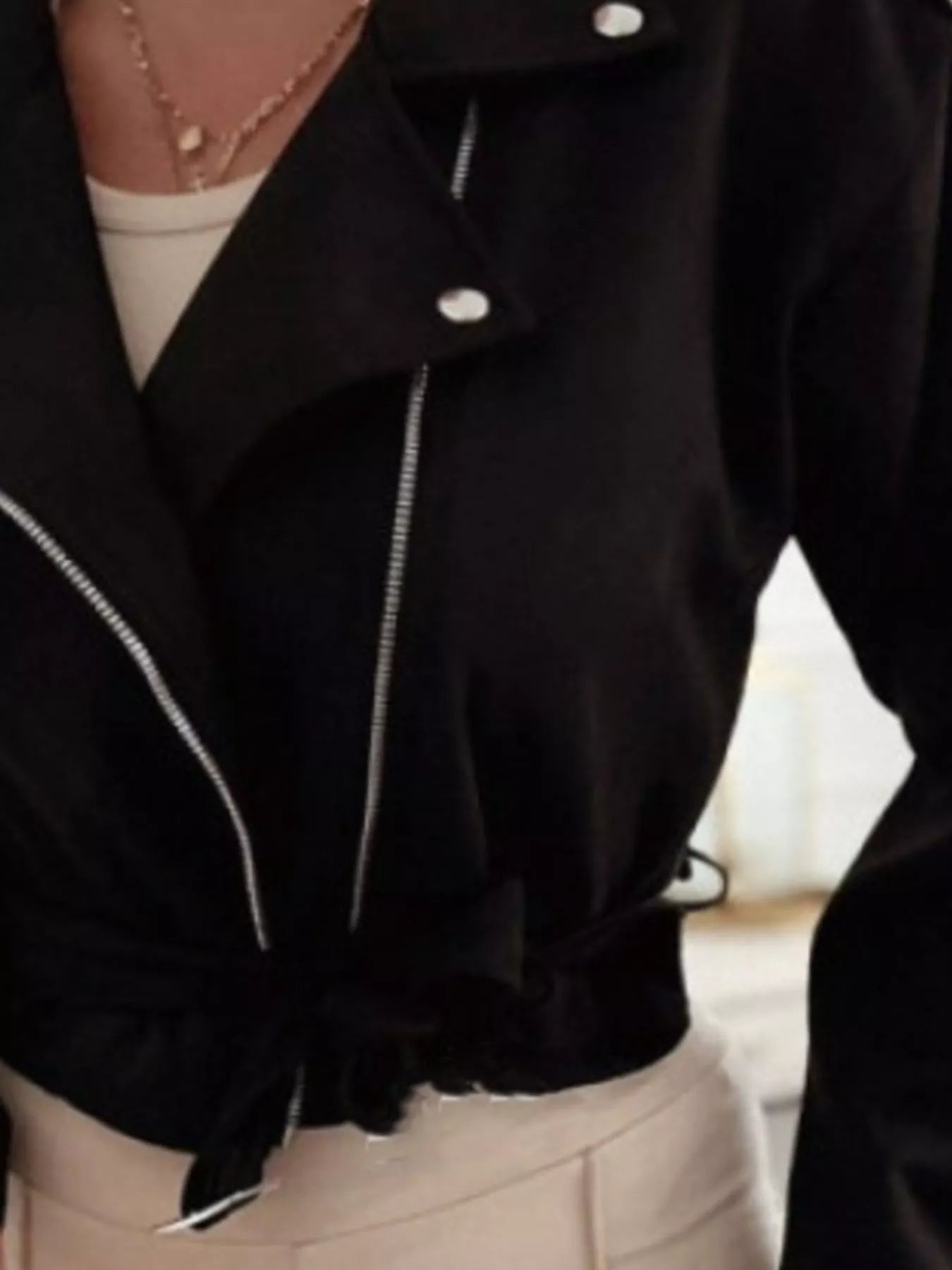 Zip Up Cropped Jacket OutfitFlow