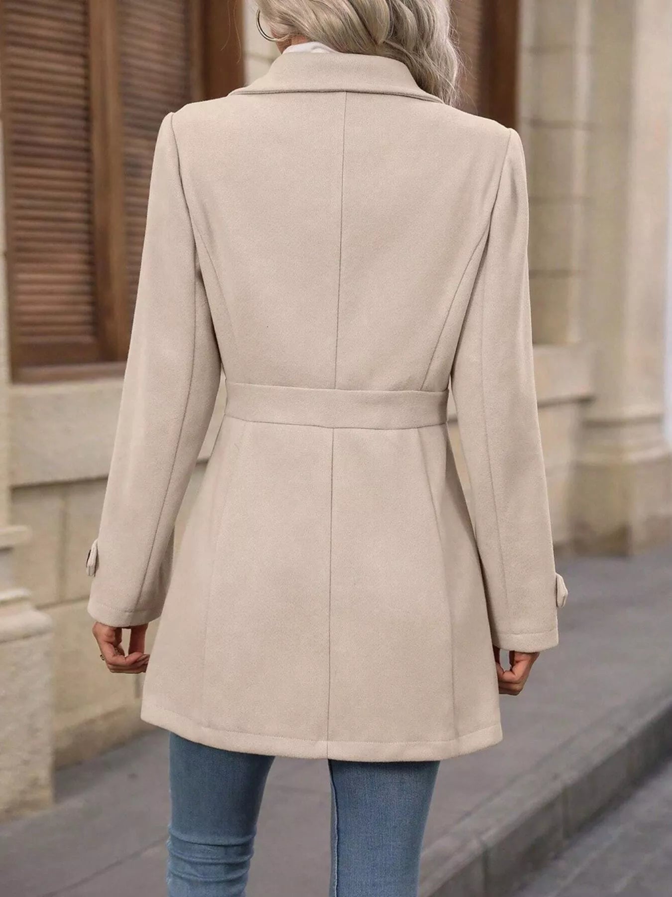 Button Up Long Sleeve Coat OutfitFlow