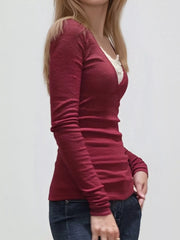 Long Sleeve T-Shirt with Lace Detail Trendsi