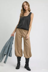 Umgee Cable Knit Textured Wide Leg Pants OutfitFlow