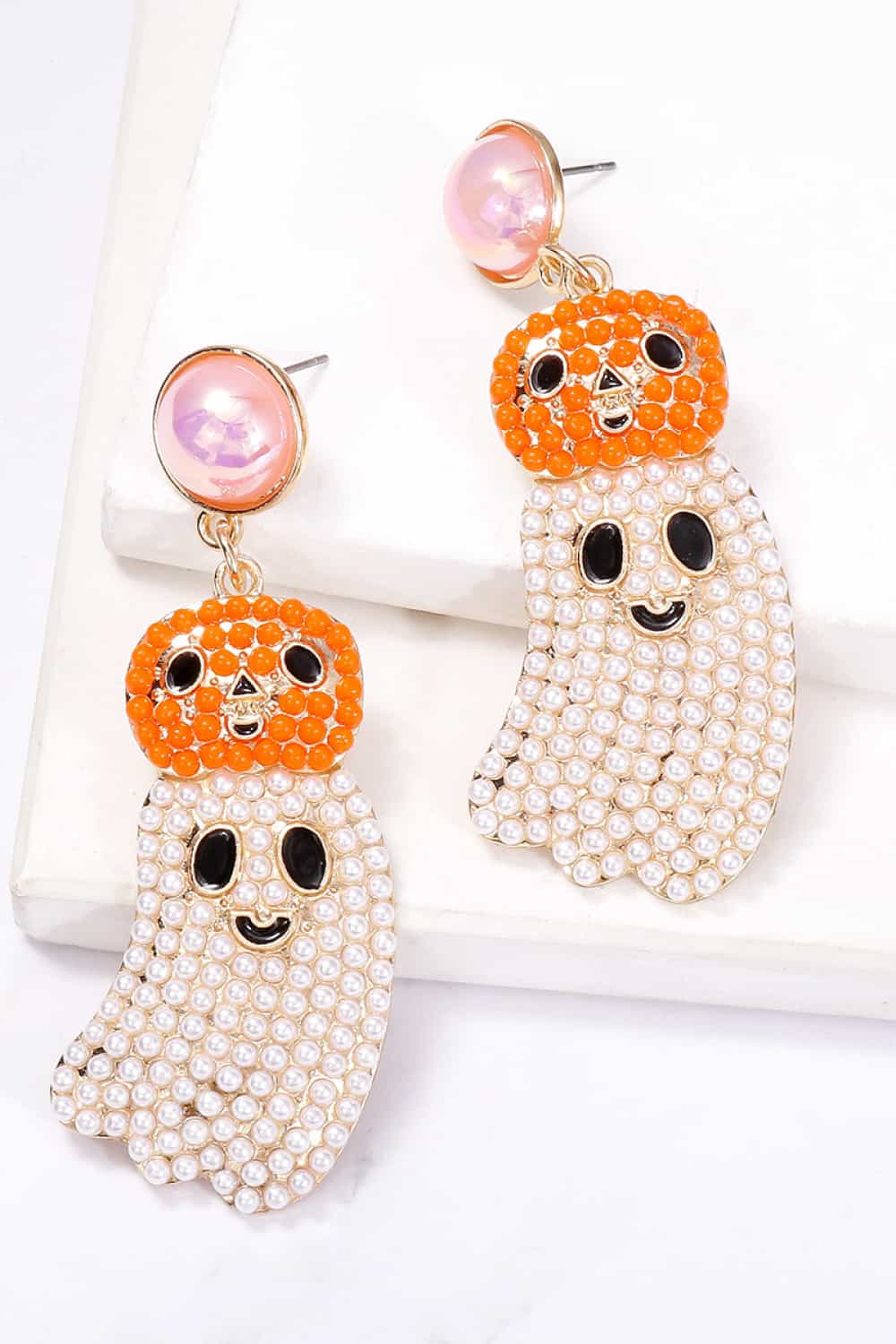 Halloween Ghost Shape Dangle Earrings OutfitFlow