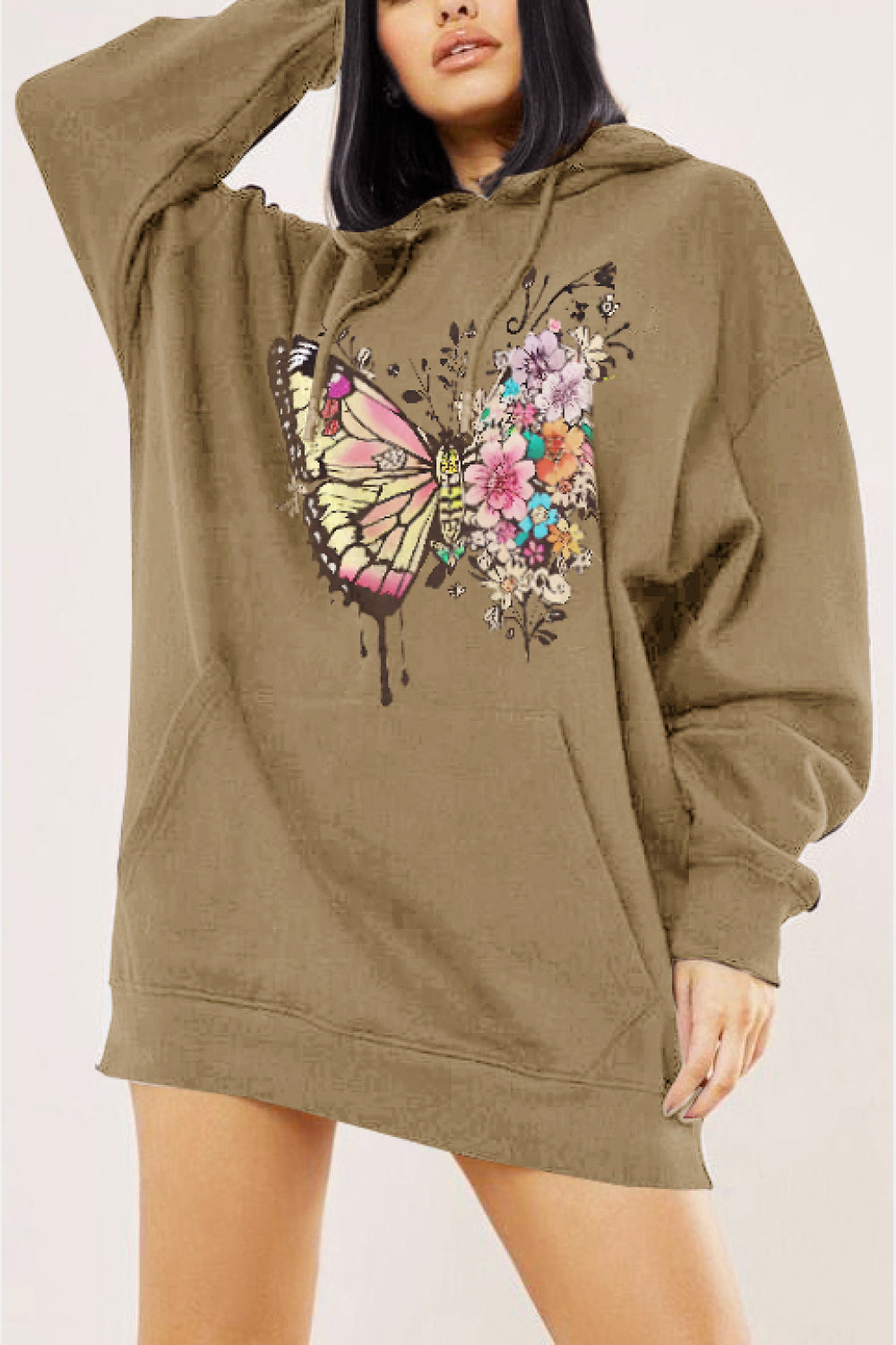 Outfit Flow - Simply Love Simply Love Full Size Butterfly Graphic Dropped Shoulder Hoodie