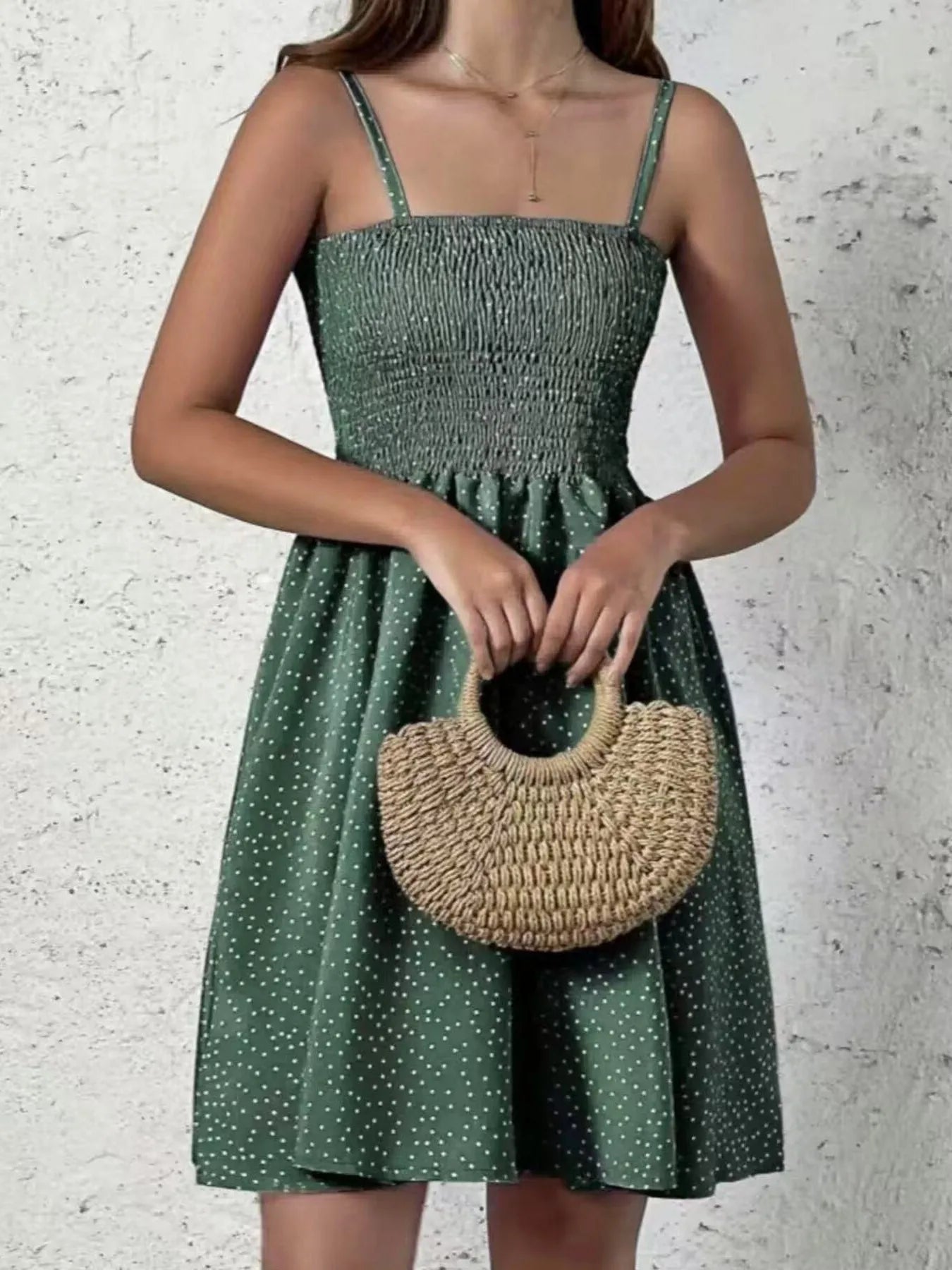 Full Size Smocked Square Neck Cami Dress Plus Size OutfitFlow