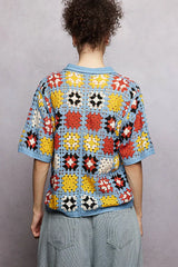 POL Crochet Short Sleeve Relaxed Fit Shirt Trendsi