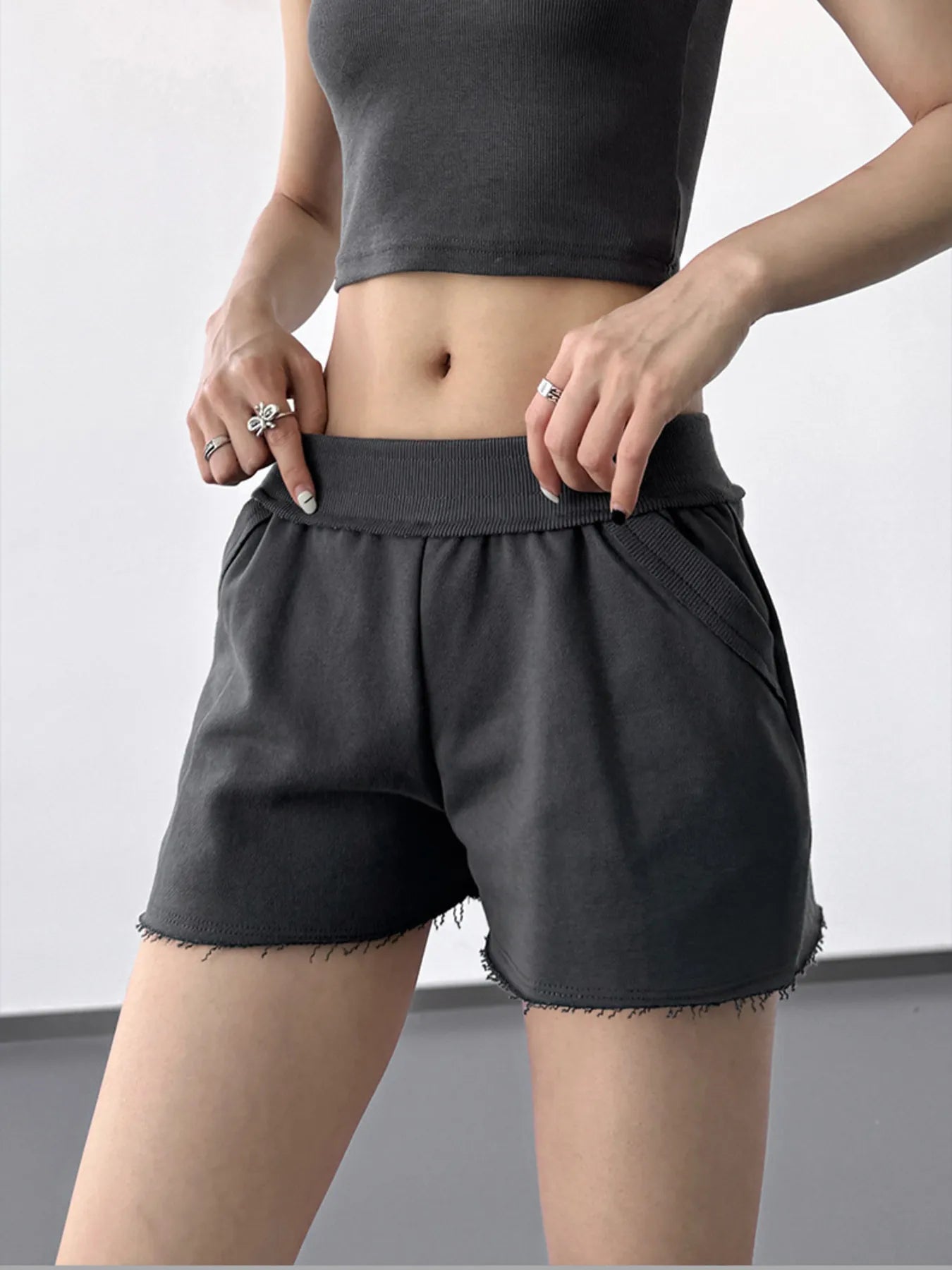 Letter Back Shorts OutfitFlow