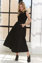 ADORA V-Neck Cap Sleeve Dress OutfitFlow