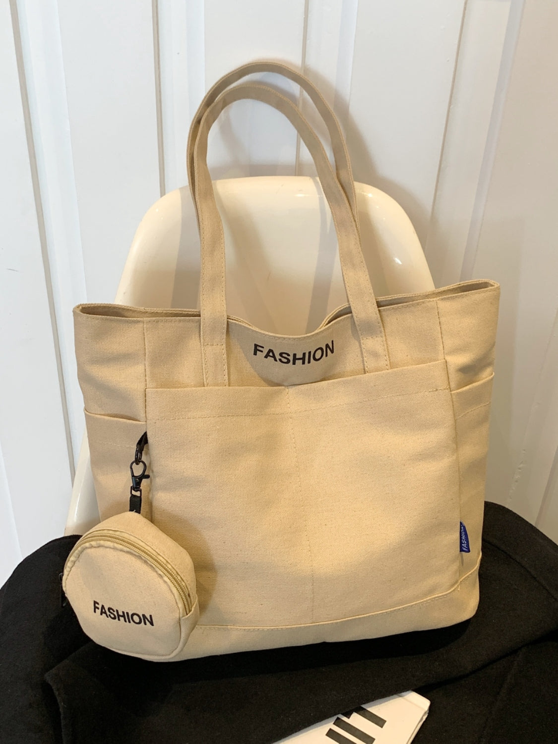 Outfit Flow - Canvas Tote Bag with Pouch