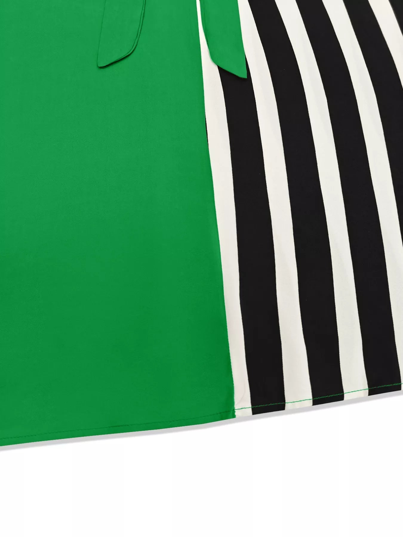 Color Block Striped Long Sleeve Midi Dress OutfitFlow