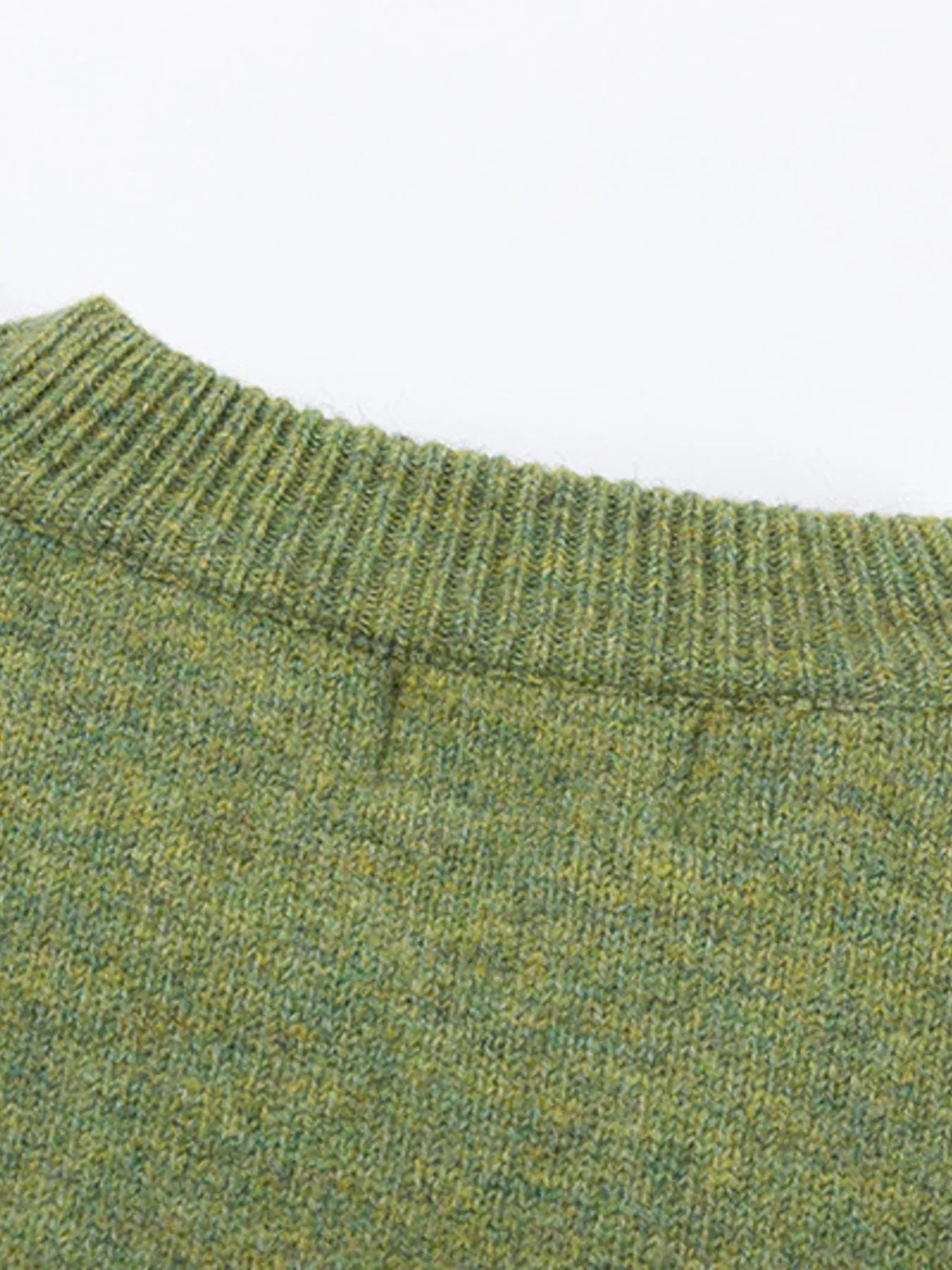 Men's Letter Ribbed Hem Round Neck Sweater OutfitFlow