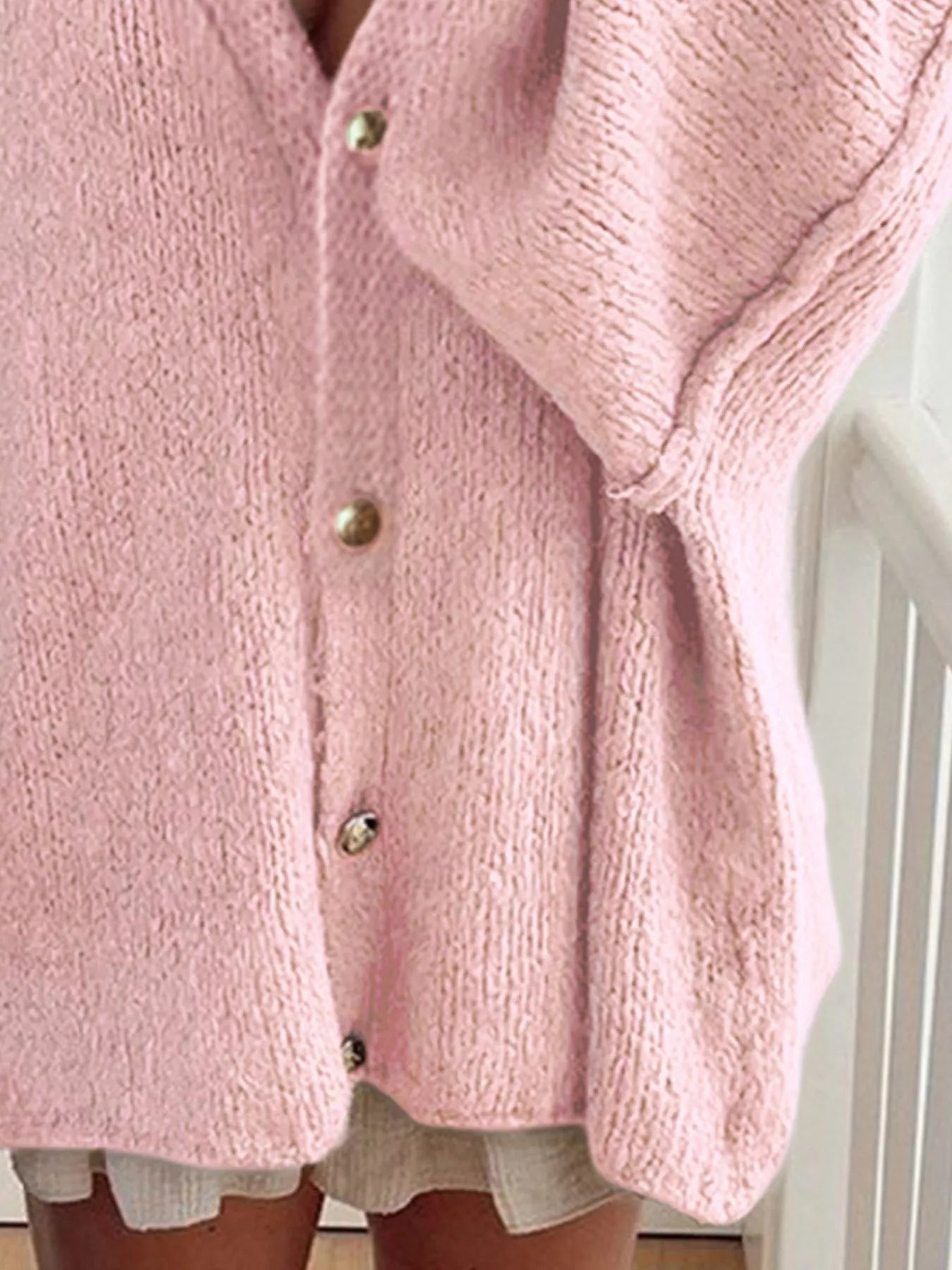 Oversized Knit Button Up Cardigan OutfitFlow