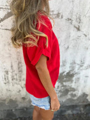 Full Size Round Neck Short Sleeve T-Shirt Plus Size OutfitFlow