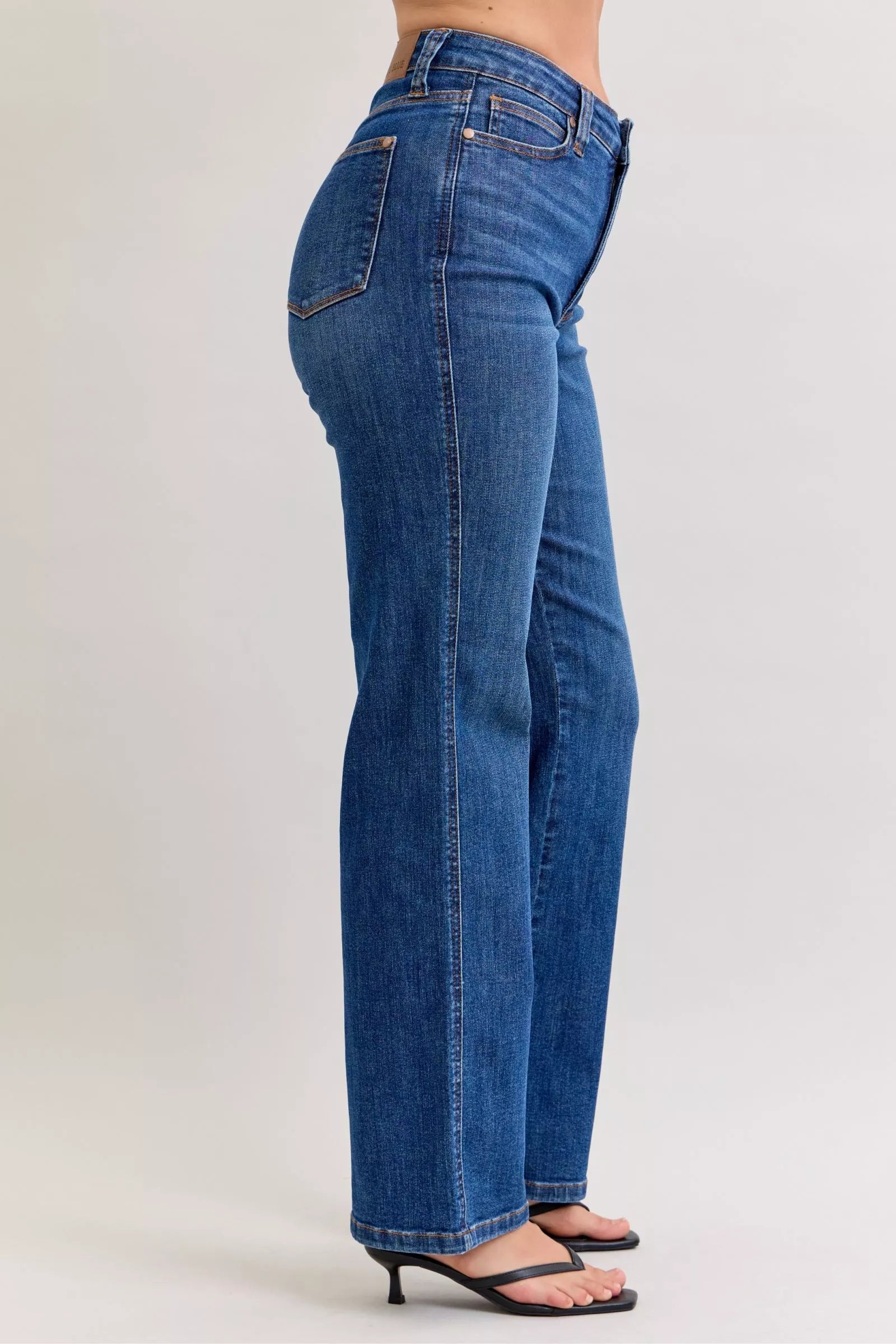 Judy Blue High Waist Tummy Control Straight Jeans OutfitFlow