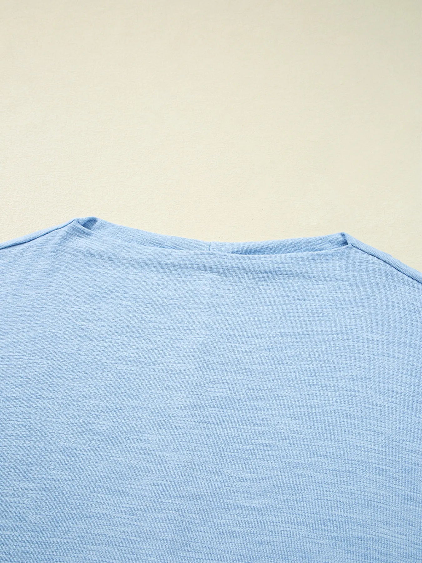 Solid Color Batwing Long Sleeve Top OutfitFlow