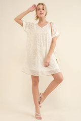 And The Why Woven Leopard Baby Doll Roll-Sleeve Casual Dress OutfitFlow
