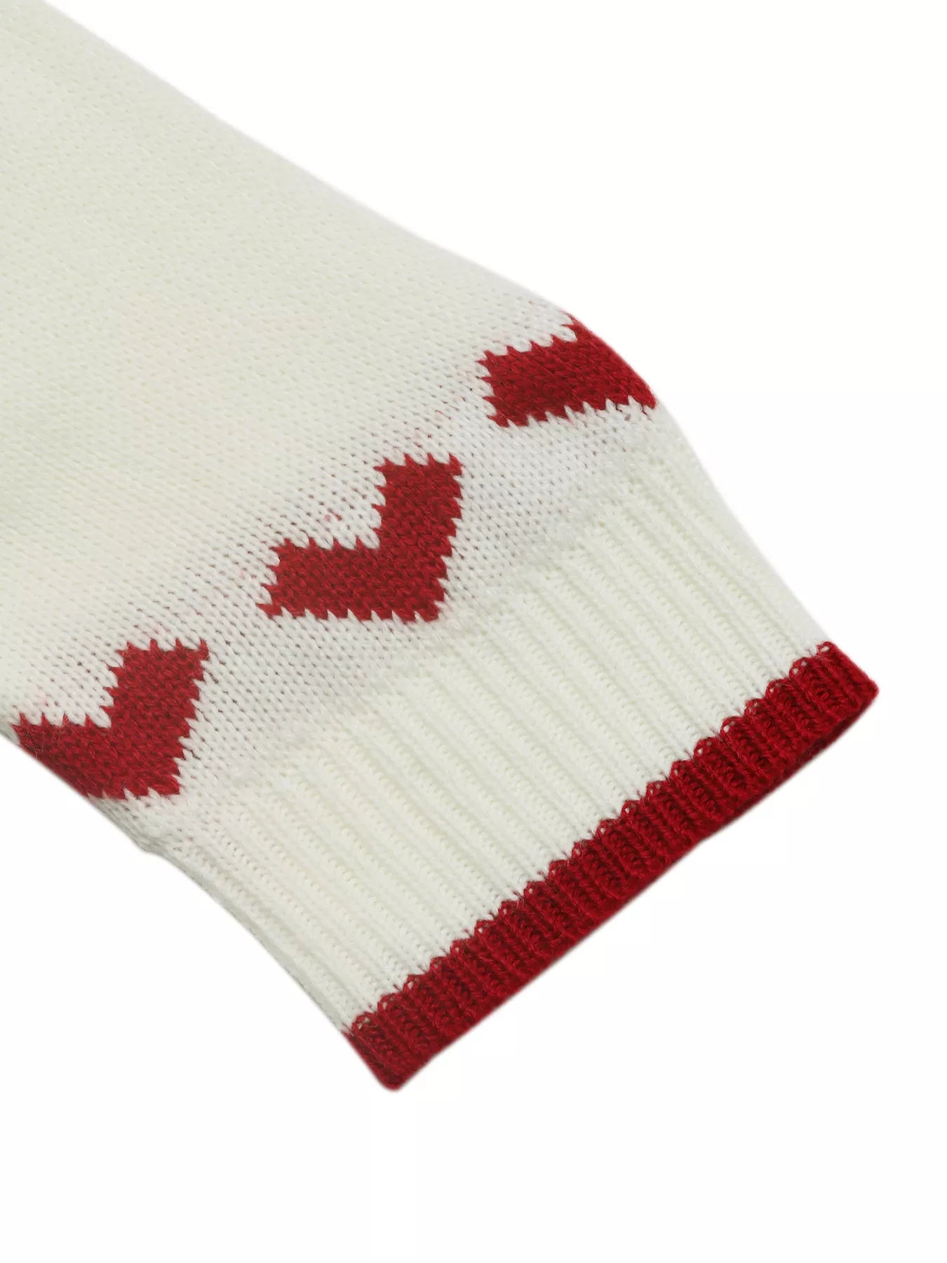 Heart Pattern Dropped Shoulder Sweater OutfitFlow