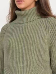 Turtleneck Long Sleeve Sweater OutfitFlow