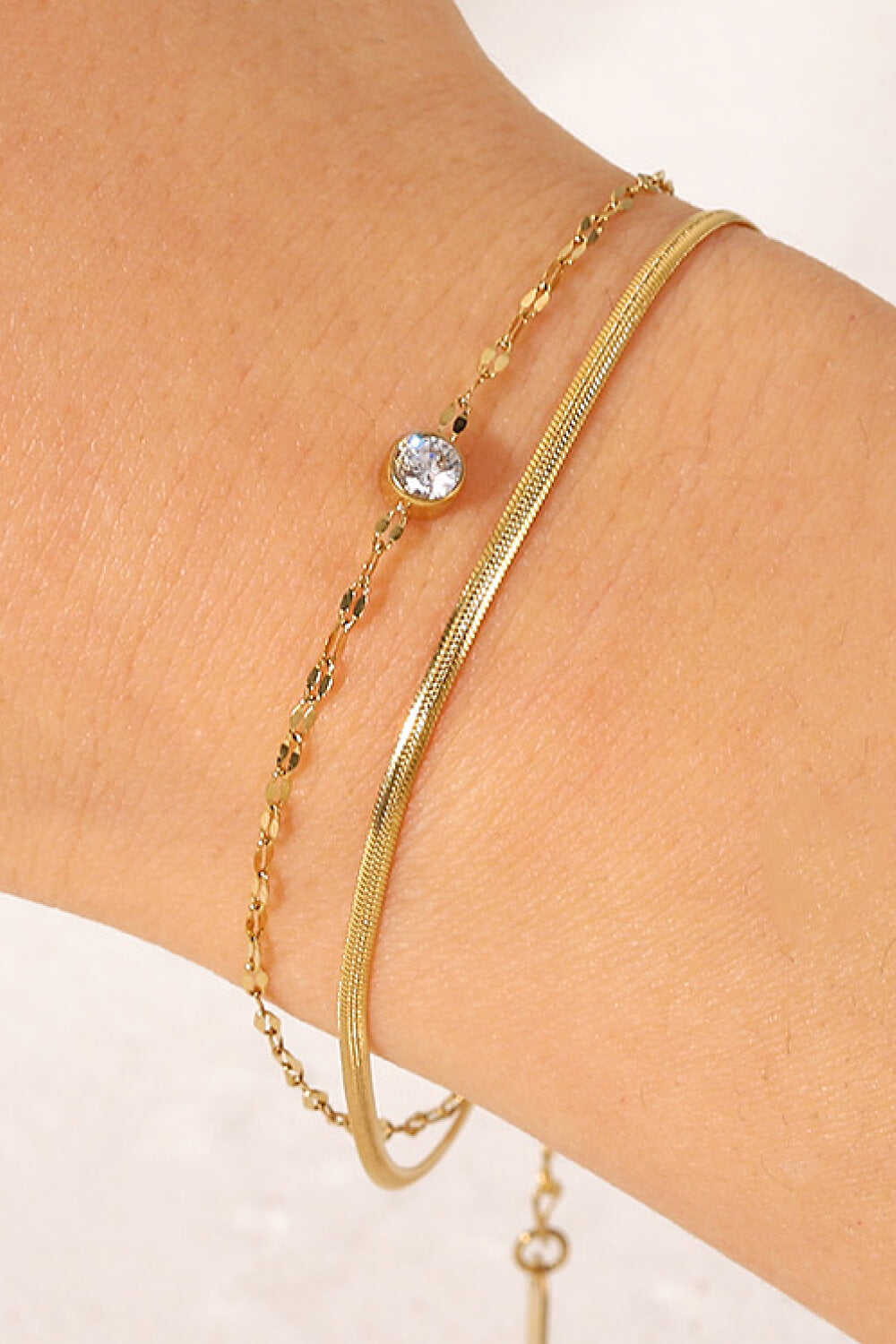 Icing on the Cake Rhinestone Double-Layered Bracelet OutfitFlow