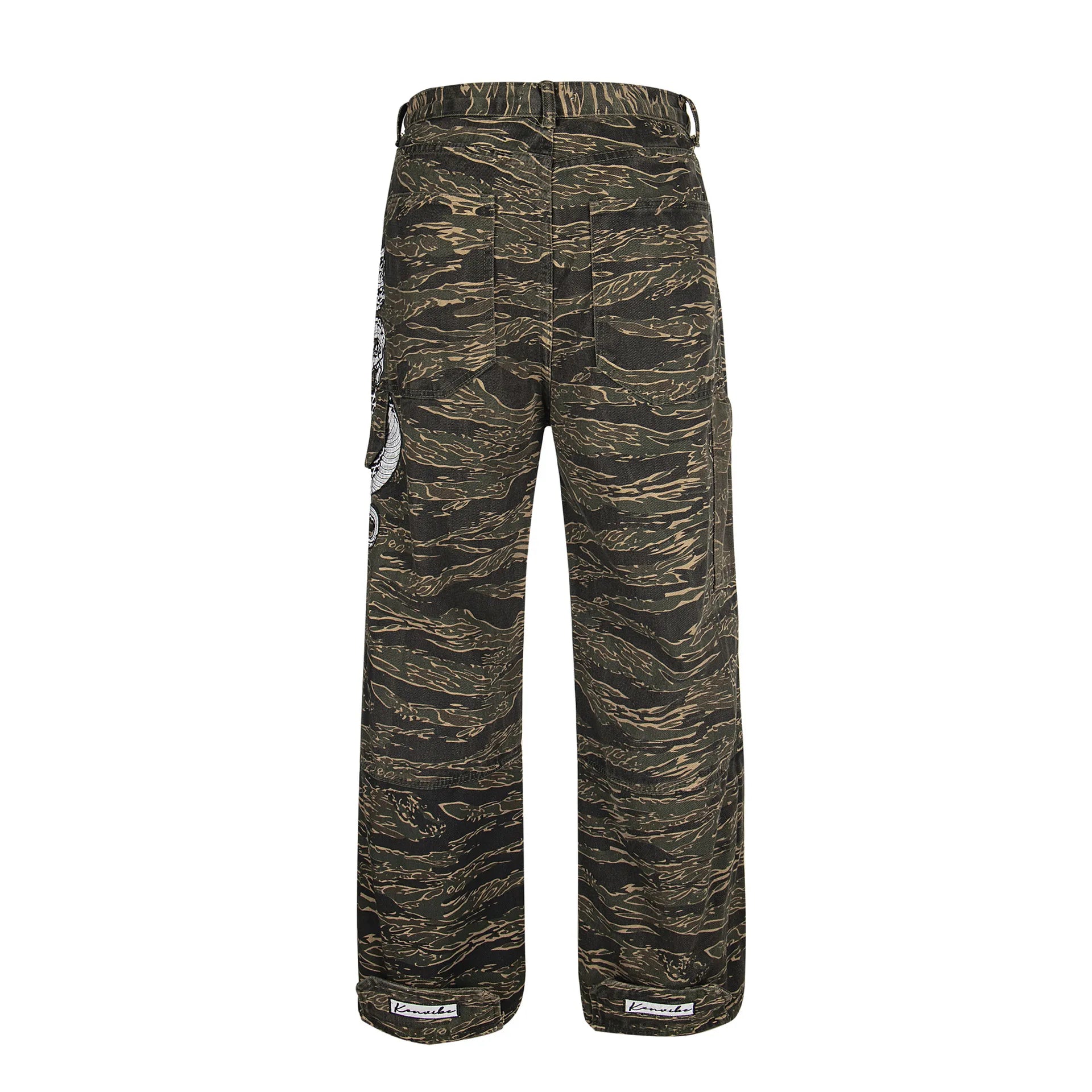 Men's Snake Camouflage Loose Fit Pants OutfitFlow
