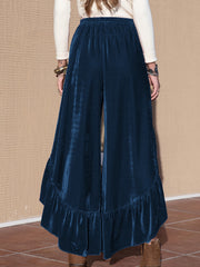 Outfit Flow - Slit Ruffled Wide Leg Pants