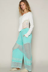 POL Drawstring Elastic Waistband Wide-Leg Pants OutfitFlow