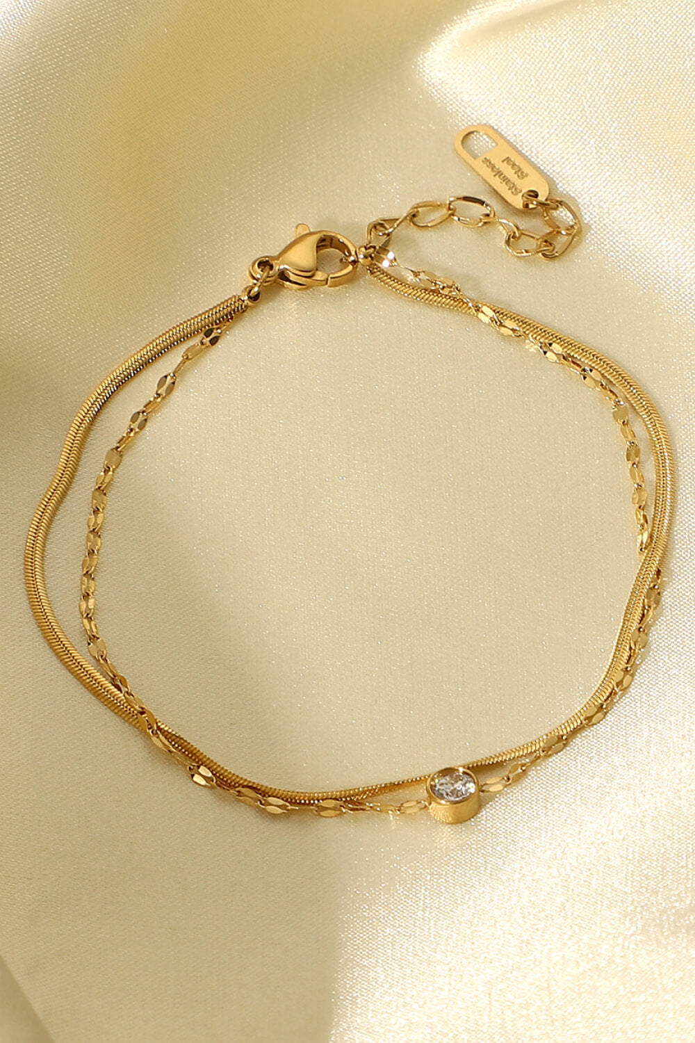 Icing on the Cake Rhinestone Double-Layered Bracelet OutfitFlow