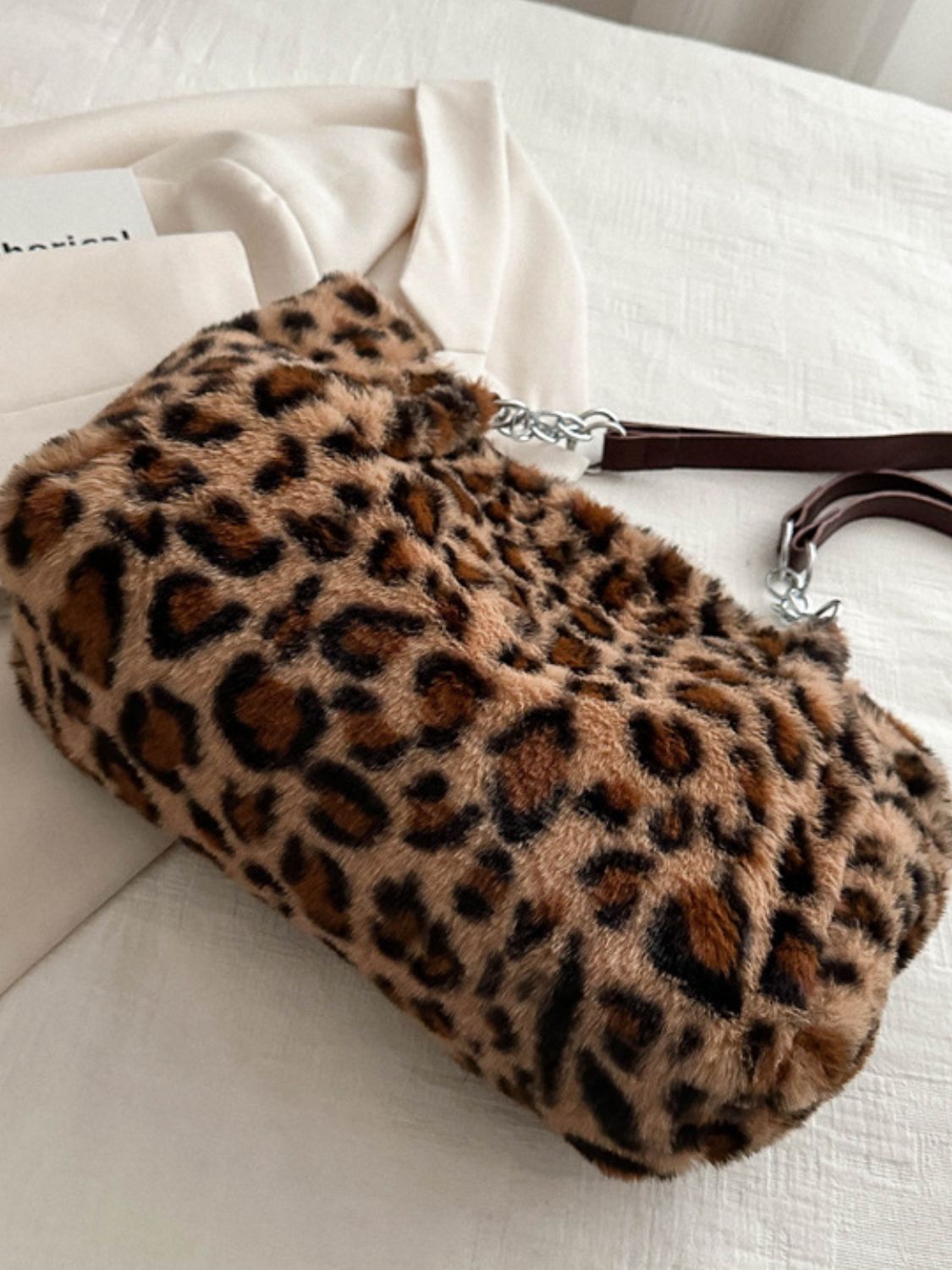 Outfit Flow - Faux Fur Leopard Shoulder Bag