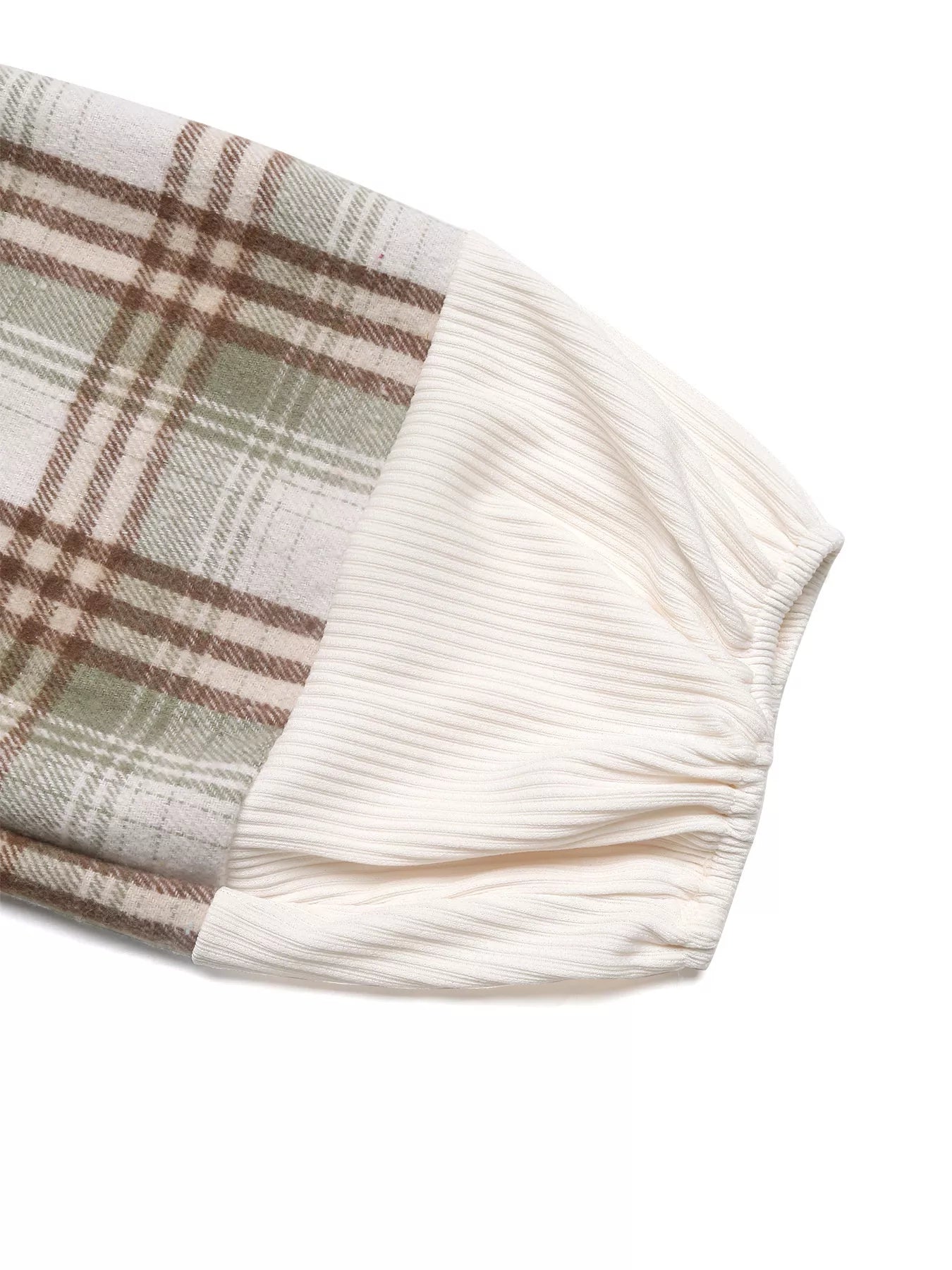 Plaid V-Neck Button Front Sweatshirt OutfitFlow