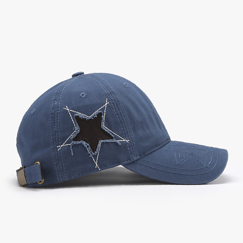 Adjustable Star Raw Hem Cap