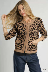 Umgee Leopard Print Button-Down Cardigan OutfitFlow