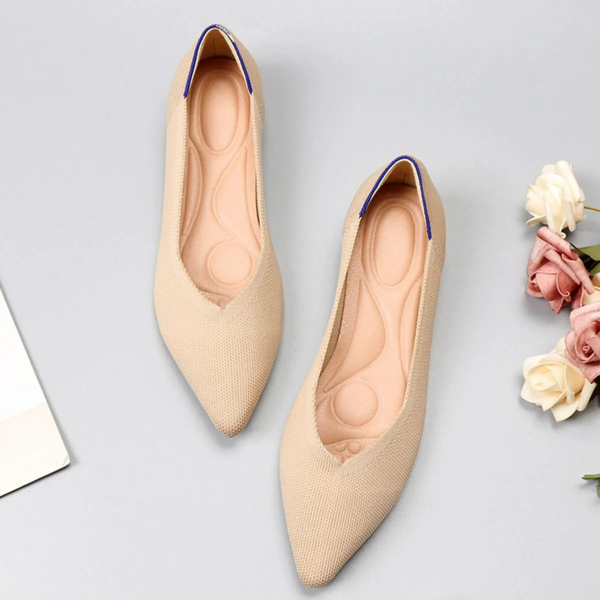 Point Toe Block Heels Slip-Ons OutfitFlow