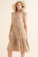 And The Why Boho Printed Tiered Maxi Dress OutfitFlow